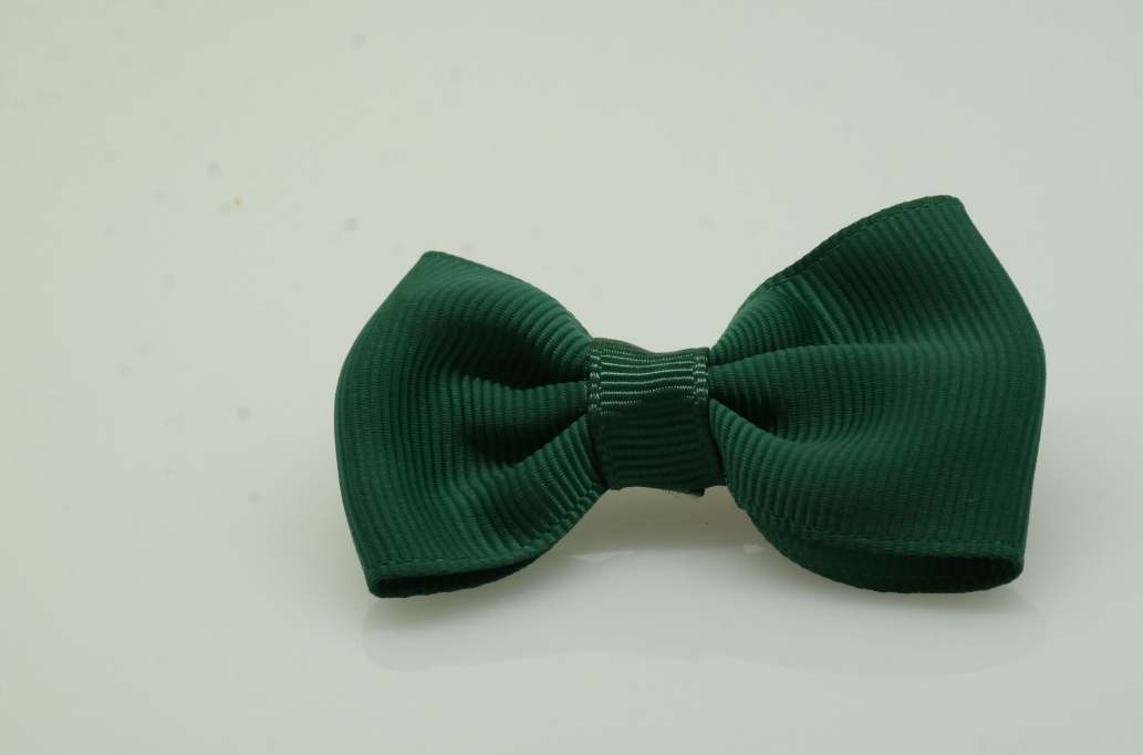 Itty bitty tuxedo hair Bow with colors  Hunter